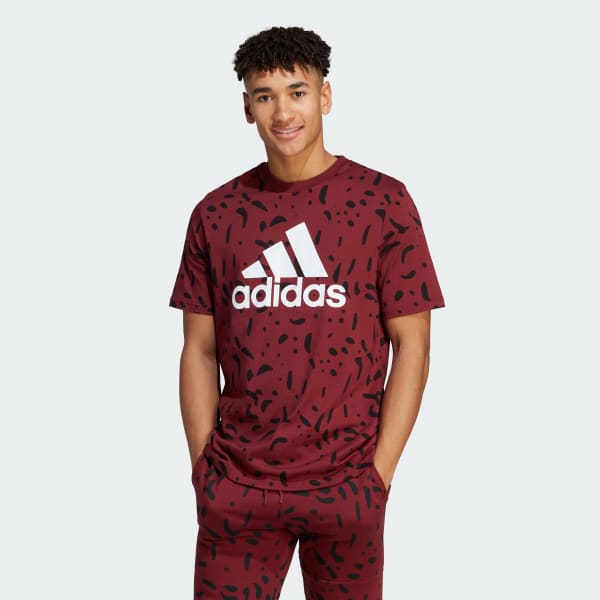 Granate Polo Essentials Single Jersey Big Logo Allover Print