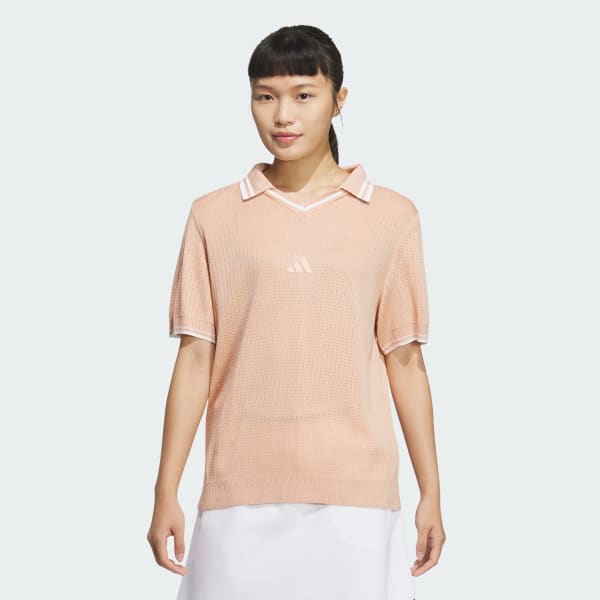 Pink 반팔 니트 폴로 셔츠