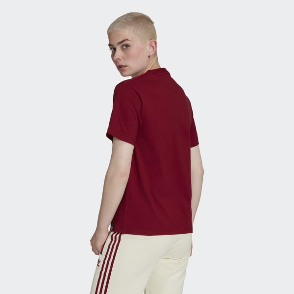 Burgundy Embroidery T-shirt DUO73