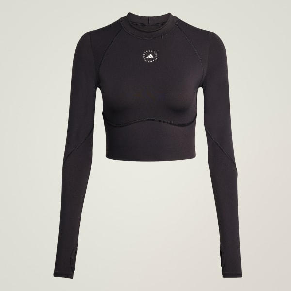 Black adidas By Stella McCartney Training Longsleeve Crop