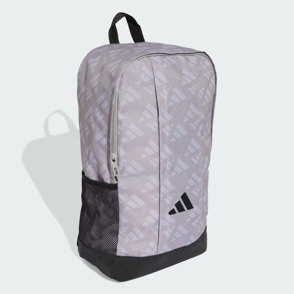 Cinzento Mochila Gráfica Linear Monogram