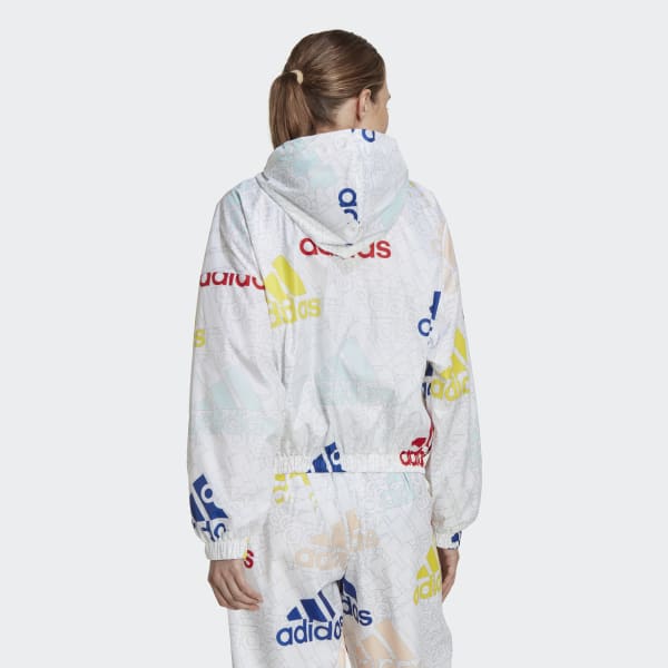 Vit Essentials Multi-Colored Logo Loose Fit Windbreaker CO787