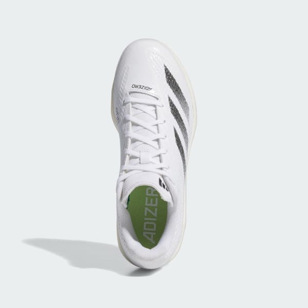 White Adizero Electric Baseball Cleats