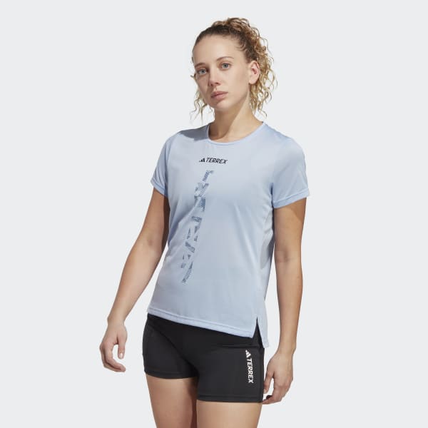 Agravic adidas Blue - | Trail Hiking US Running | Women\'s adidas Tee TERREX