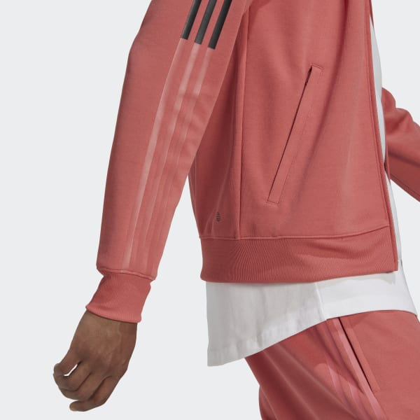 Red 3-Stripes Fitted Track Top CN315
