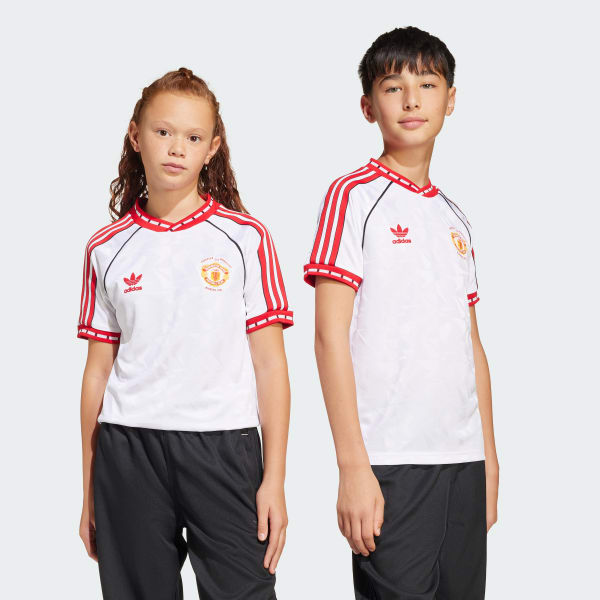 biela Dres Manchester United '91 Away Kids