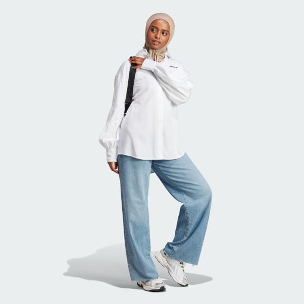 adidas 3-Stripes OS Shirt - White | Women's Lifestyle | adidas US