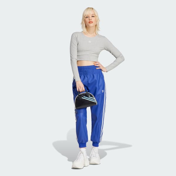 adidas Faux Leather SST Track Pants - Blue