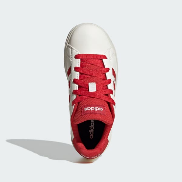 White Grand Court Lifestyle Tennis Lace-Up Shoes