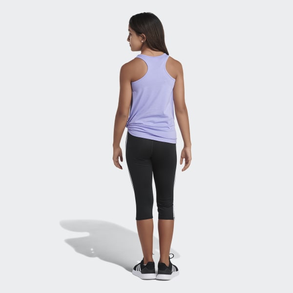 Purple Tie-Front Tank Top