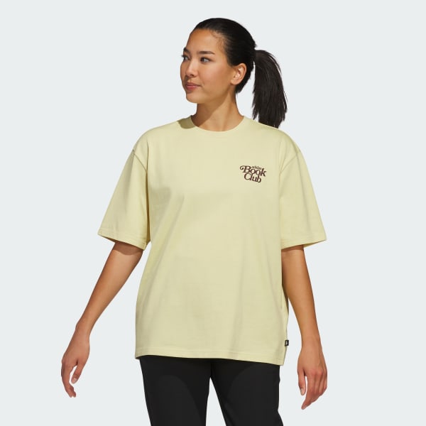Yellow Golf Book Club Graphic Oversized Tee