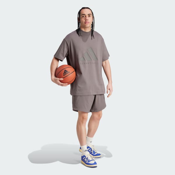 Castanho T-shirt 001 adidas Basketball