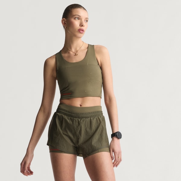 Verde Top Cropped Corrida Adi365 H.Koumori