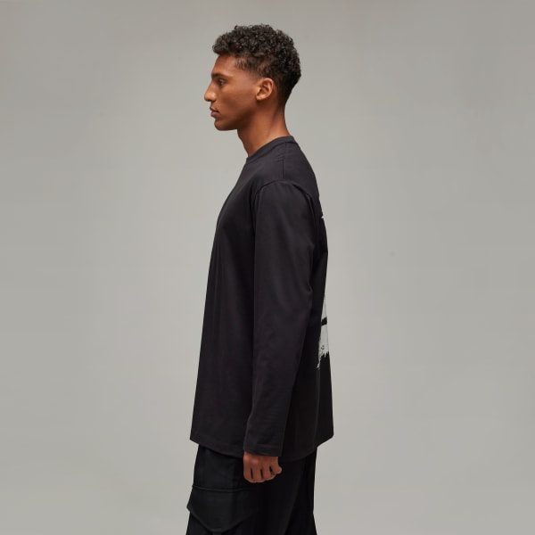 Black Y-3 Graphic Long Sleeve Tee