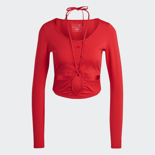 T shirt manche longue adidas rouge cheap