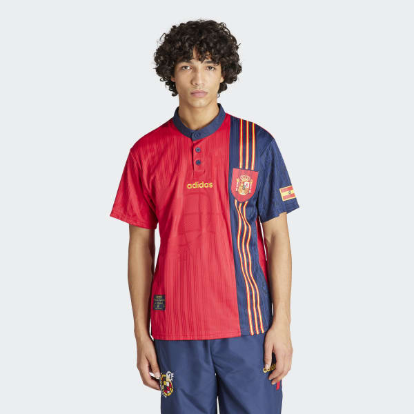 adidas Spain 1996 Home Jersey - Red | Free Shipping with