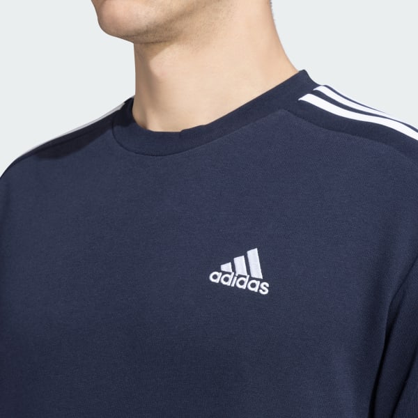 adidas Stripes Full Sleeves Training Sweatshirt Blue adidas