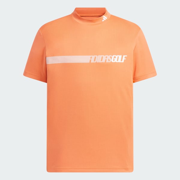 สีส้ม เสื้อโปโลแขนสั้นคอสูง