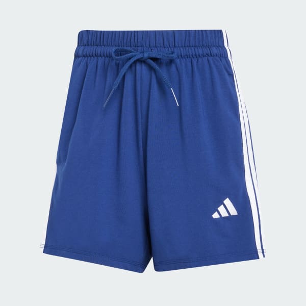 Blau Essentials 3-Streifen Cotton Shorts
