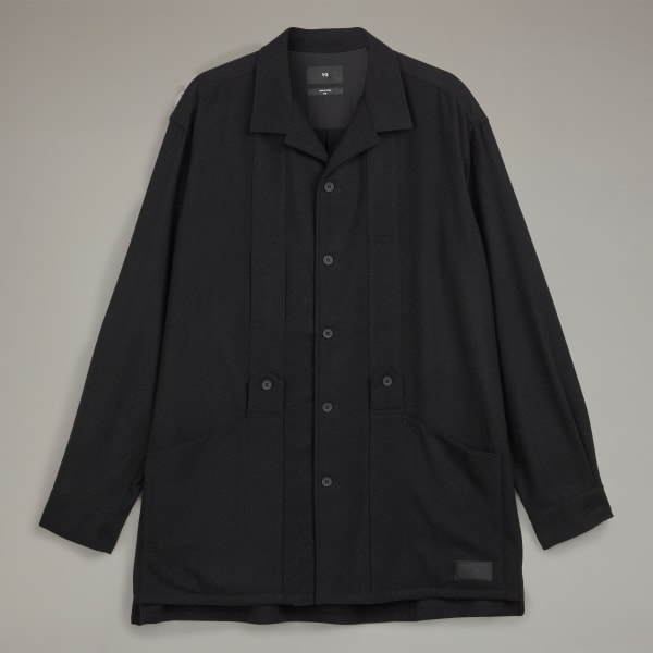 สีดำ FLANNEL SHIRT