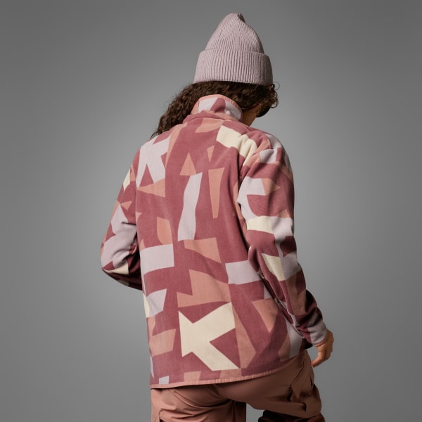 beige Terrex Multi Printed Fleece Ritsjack