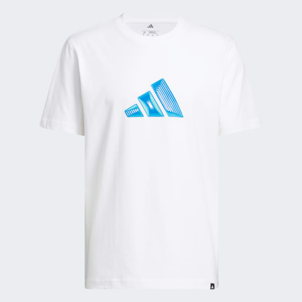 White 3 Bar Graphic T-Shirt