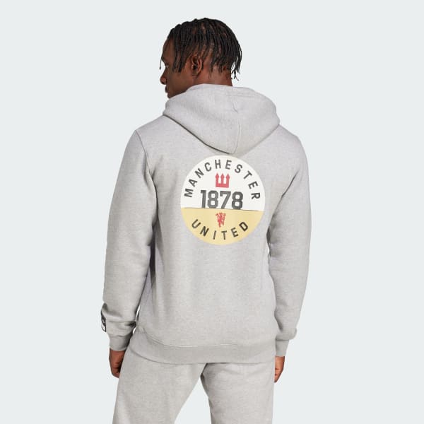 Gris Sweat-shirt à capuche Manchester United VRCT