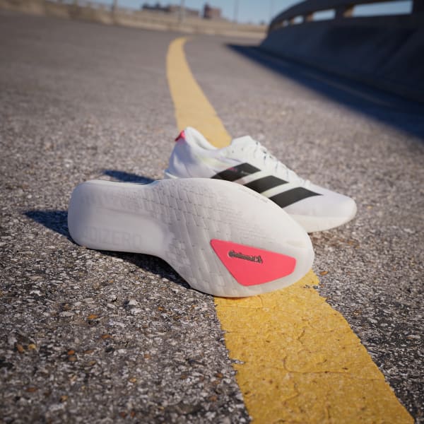 Hvit Adizero Adios 9 Running Sko