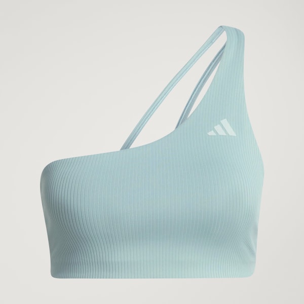 zelená Podprsenka Optime Workout Rib One Shoulder Light Support