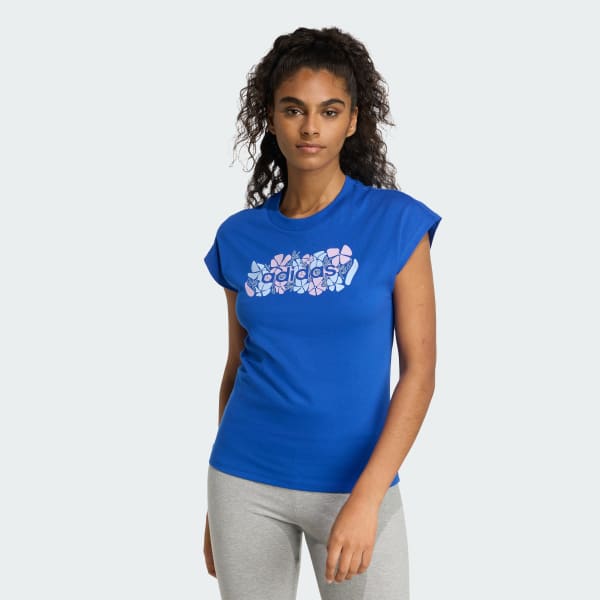 Blue Soft Side Slim Graphic Tee