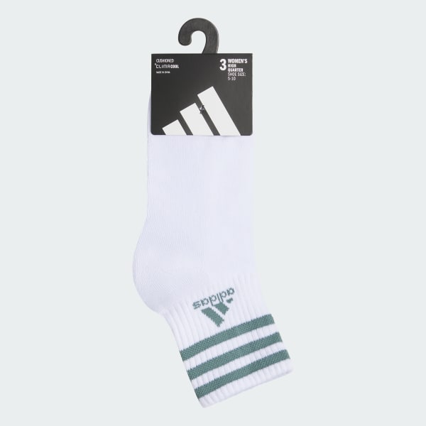 Cushioned 3-Stripes High Quarter Socks 3 Pairs