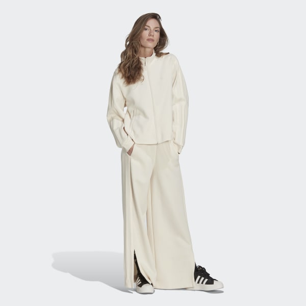 Adidas Originals Women's Adicolor Contempo Chunky Stripes Track Pants /  Wonder White