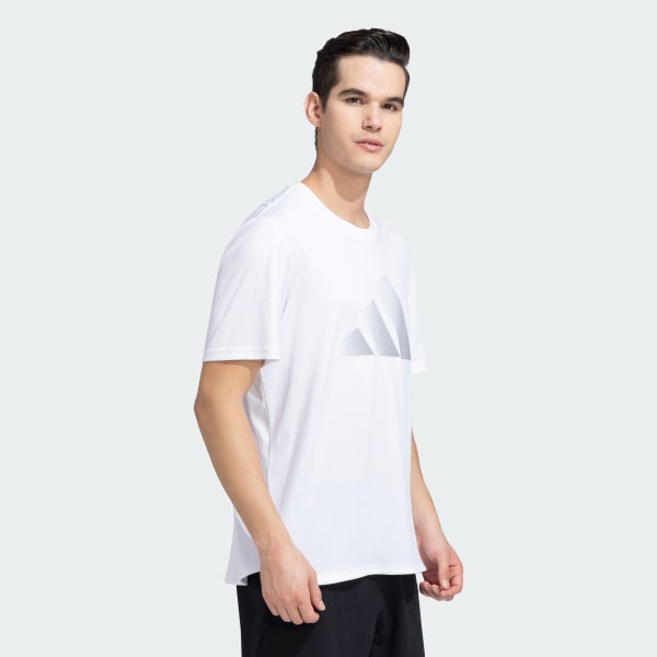White 3 Bars AEROREADY Tee