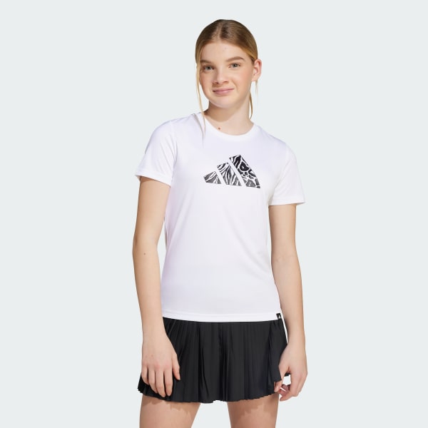 Λευκό CLIMACOOL Animal Training Slim Μπλούζα με σχέδιο για παιδιά