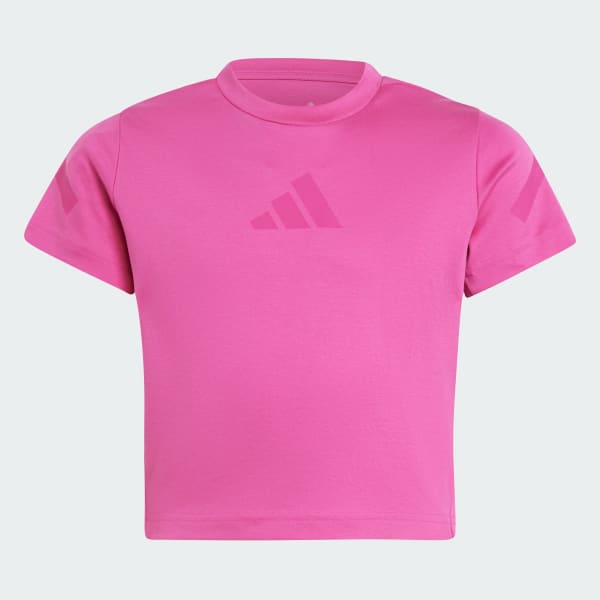 Pink adidas Z.N.E. Fitted Crop Tee Kids