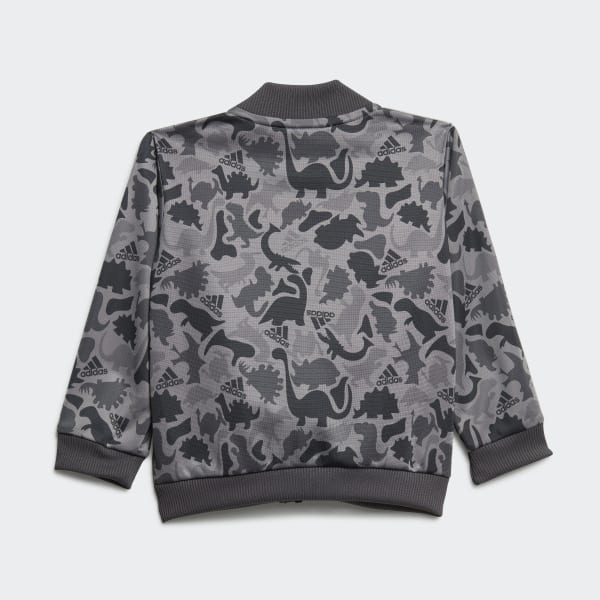 Gris Chándal Dino Camo Allover Print Shiny Polyester