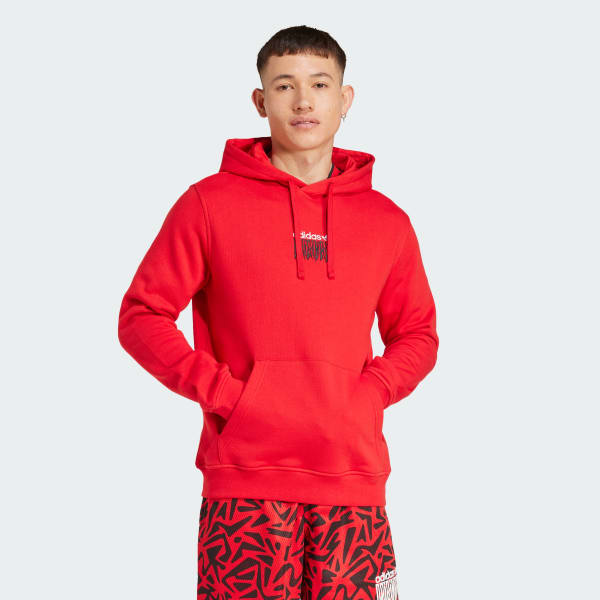 Graphic red hoodie cheap