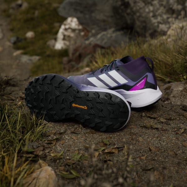 Purple Terrex Agravic GTX Trail Running Shoes
