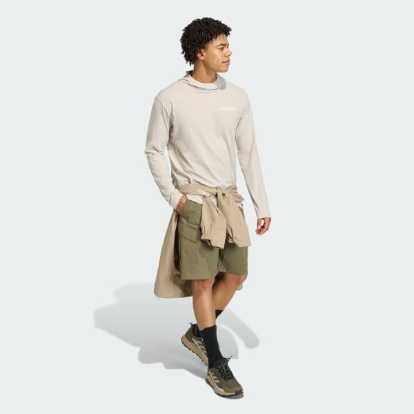 Beige Haut à capuche manches longues Climacool Terrex Multi