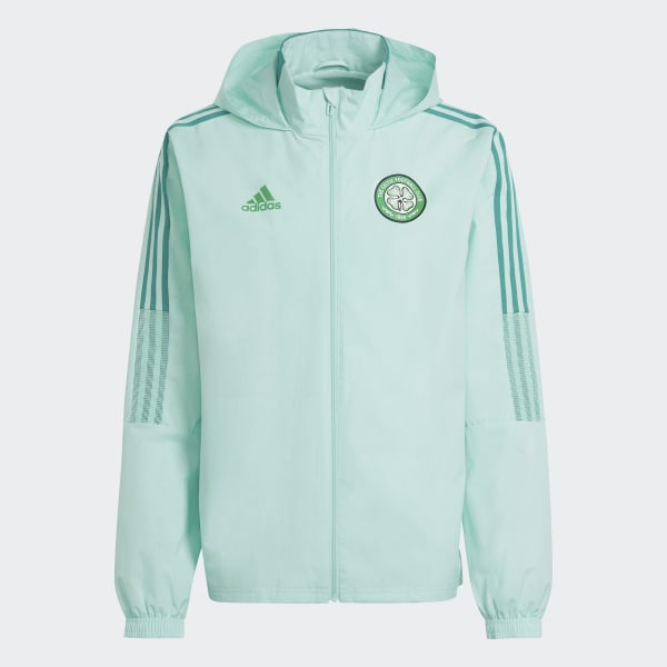 Turquoise Celtic FC Tiro All-weather Jacket IX627
