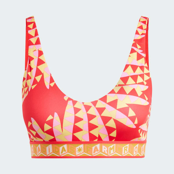 cervená Podprsenka adidas x FARM Rio Medium-Support