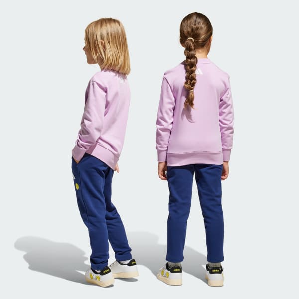Ungu Setelan Jogger Anak adidas x Smileyworld