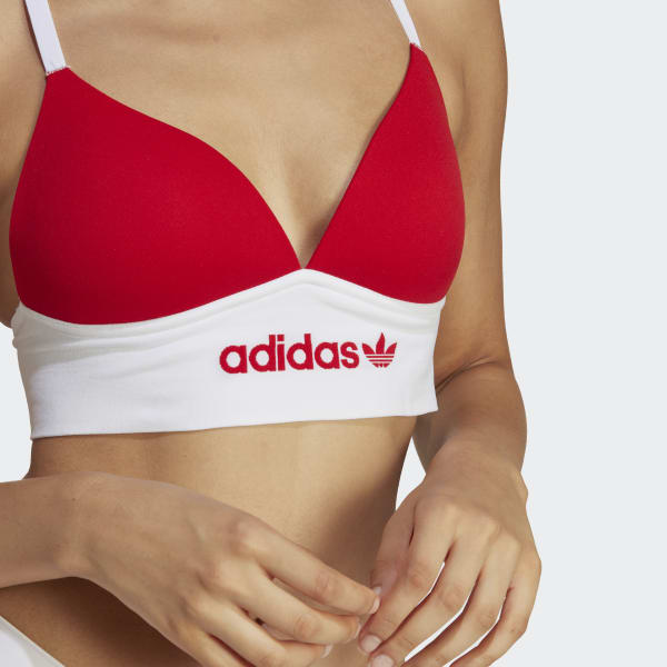 Czerwony Modern Flex Cotton Triangle Bra HPO31