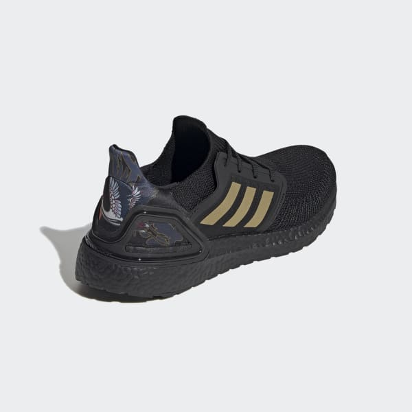 Men's Ultraboost 20 Core Black and Gold 