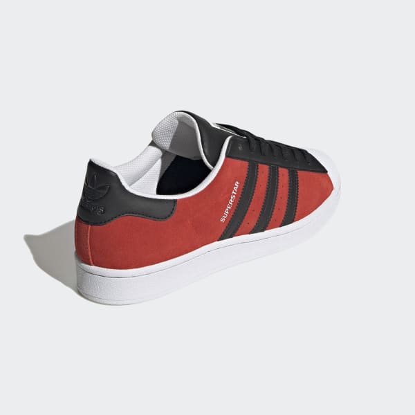 adidas superstar black and red stripes