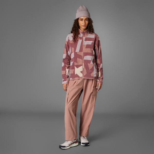 beige Terrex Multi Printed Fleece Ritsjack