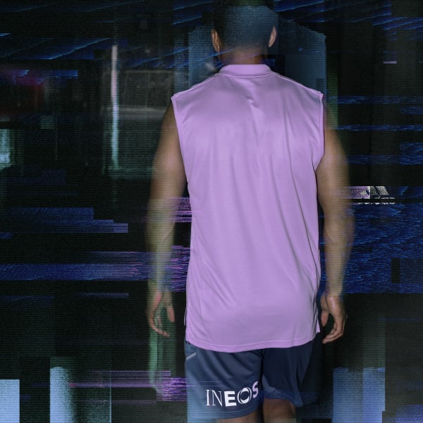 Μωβ All Blacks Rugby Performance Singlet WX945
