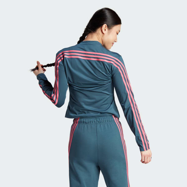 Turquesa Polo Manga Larga Future Icons 3-Stripes