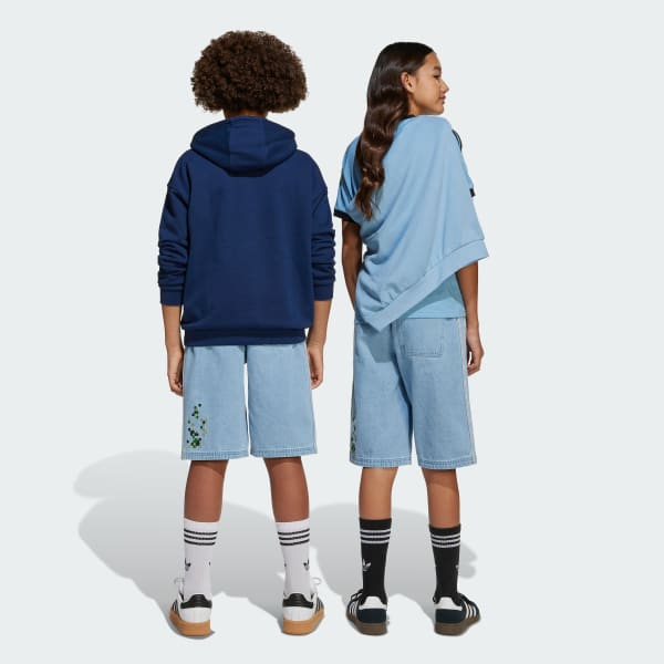 Blauw adidas Originals x Minecraft Short