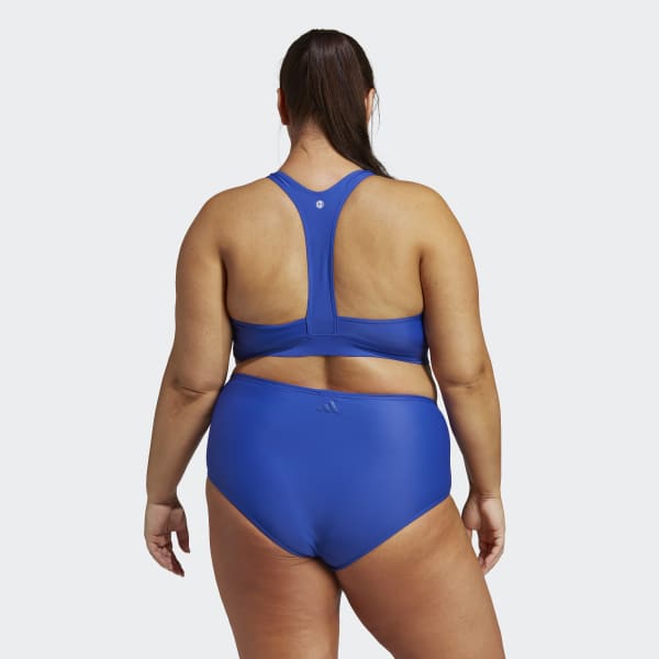 Azul Top de bikini Sporty (Tallas grandes)